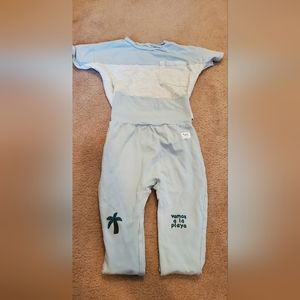 Grow- with- me 2 piece aqua set